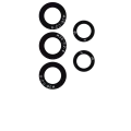 Back Camera Lens (Glass Only) With Adhesive For Samsung Galaxy A73 (A735 / 2022) (5 Piece Set)