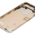 Back Housing W/ Small Components Pre-Installed For iPhone 7 (Used OEM Pull: Grade A) (Gold)