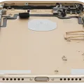 Back Housing W/ Small Components Pre-Installed For iPhone 7 (Used OEM Pull: Grade A) (Gold)