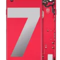Back Housing W/ Small Components Pre-Installed For iPhone 7 (Used OEM Pull: Grade A) (Red)