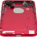 Back Housing W/ Small Components Pre-Installed For iPhone 7 (Used OEM Pull: Grade A) (Red)