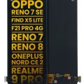 OLED Assembly Without Frame For OPPO Reno 7 SE 5G / Find X5 Lite / F21 Pro 4G / Reno 7/Reno 8 4G / 5G /Reno 8T 4G / Realme 9 4G / Realme 10 4G / Realme 9 Pro+ / Narzo 50 Pro / A78 4G (Refurbished) (International Version) (All Colors)