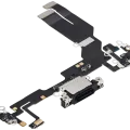 Charging Port Flex Cable Compatible For iPhone 16e / 17e (Premium) (Black)