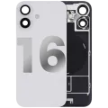 Back Glass w/ MagSafe Magnet & NFC & Flashlight Flex For iPhone 16 (Used OEM Pull: Grade B) (White)