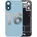 Заднє скло з магнітом MagSafe, NFC і шлейфом спалаху для iPhone 16 (Used OEM Pull: Grade B) (Teal)