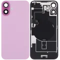 Заднє скло з магнітом MagSafe, NFC і шлейфом спалаху для iPhone 16 Plus (Used OEM Pull: Grade B) (рожевий)