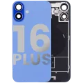 Заднє скло з магнітом MagSafe, NFC і шлейфом спалаху для iPhone 16 Plus (Used OEM Pull: Grade B) (Ultramarine)
