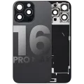 Заднє скло з магнітом MagSafe, NFC і шлейфом спалаху для iPhone 16 Pro Max (Used OEM Pull: Grade B) (Black Titanium)
