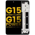 Дисплейний модуль (LCD) з рамкою для Motorola Moto G15 (XT2521-3 / 2025) / G15 Power (XT2521-5 / 2025) (Refurbished) (усі кольори)