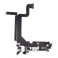 Charging Port Flex Cable For iPhone 14 Pro Max (Aftermarket Plus) (Silver)