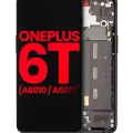 OLED Assembly With Frame For OnePlus 6T (A6010 / A6013) (Aftermarket Plus) (Midnight Black)