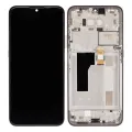 LCD Assembly With Frame For Nokia G300 (Refurbished) (Meteor Grey)