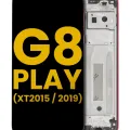 LCD Assembly With Frame For Motorola Moto G8 Play (XT2015 / 2019) (Refurbished) (Magenta Red)