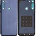 Back cover Glass For Motorola Moto G8 (XT2045-1 / 2020) / G Fast (XT2045-3 / 2020) (Neon Blue)