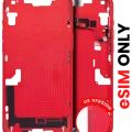 Mid-Frame Housing W/ Small Parts For iPhone 14 (US Version) (Aftermarket Plus) (Red)