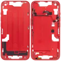 Mid-Frame Housing W/ Small Parts For iPhone 14 (US Version) (Aftermarket Plus) (Red)