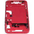 Mid-Frame Housing W/ Small Parts For iPhone 14 (US Version) (Aftermarket Plus) (Red)