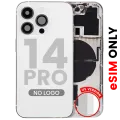 Back Housing W/ Small Parts For iPhone 14 Pro (US Version) (Aftermarket Plus) (Silver)