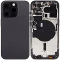 Back Housing W/ Small Parts For iPhone 14 Pro (US Version) (Aftermarket Plus) (Space Black)