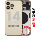 Back Housing W/ Small Parts For iPhone 14 Pro Max (US Version) (Aftermarket Plus) (Gold)