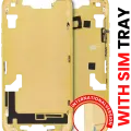 Mid-Frame Housing W/ Small Parts For iPhone 14 (EU / Global Version) (Aftermarket Plus) (Yellow)