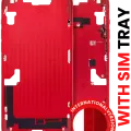 Mid-Frame Housing W/ Small Parts For iPhone 14 Plus (EU / Global Version) (Aftermarket Plus) (Red)
