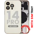 Back Housing W/ Small Parts For iPhone 14 Pro (EU / Global Version) (Aftermarket Plus) (Gold)