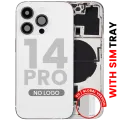 Back Housing W/ Small Parts For iPhone 14 Pro (EU / Global Version) (Aftermarket Plus) (Silver)