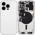Back Housing W/ Small Parts For iPhone 14 Pro (EU / Global Version) (Aftermarket Plus) (Silver)
