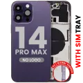 Back Housing W/ Small Parts For iPhone 14 Pro Max (EU / Global Version) (Aftermarket Plus) (Deep Purple)