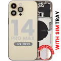 Back Housing W/ Small Parts For iPhone 14 Pro Max (EU / Global Version) (Aftermarket Plus) (Gold)