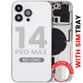 Back Housing W/ Small Parts For iPhone 14 Pro Max (EU / Global Version) (Aftermarket Plus) (Silver)