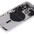 Back Housing W/ Small Parts For iPhone 14 Pro Max (EU / Global Version) (Aftermarket Plus) (Silver)