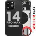 Back Housing W/ Small Parts For iPhone 14 Pro Max (EU / Global Version) (Aftermarket Plus) (Space Black)