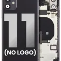 Back Housing W/ Small Components Pre-Installed For iPhone 11 (No Logo) (Aftermarket Plus) (Black)