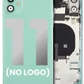 Back Housing W/ Small Components Pre-Installed For iPhone 11 (No Logo) (Aftermarket Plus) (Green)