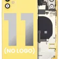 Back Housing W/ Small Components Pre-Installed For iPhone 11 (No Logo) (Aftermarket Plus) (Yellow)