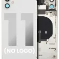 Back Housing W/ Small Components Pre-Installed For iPhone 11 (No Logo) (Aftermarket Plus) (White)