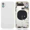 Back Housing W/ Small Components Pre-Installed For iPhone 11 (No Logo) (Aftermarket Plus) (White)