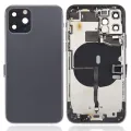 Back Housing W/ Small Components Pre-Installed For iPhone 11 Pro (No Logo) (Aftermarket Plus) (Space Gray)