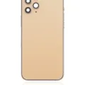 Back Housing W/ Small Components Pre-Installed For iPhone 11 Pro (No Logo) (Aftermarket Plus) (Gold)