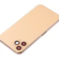 Back Housing W/ Small Components Pre-Installed For iPhone 11 Pro (No Logo) (Aftermarket Plus) (Gold)
