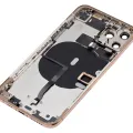 Back Housing W/ Small Components Pre-Installed For iPhone 11 Pro (No Logo) (Aftermarket Plus) (Gold)