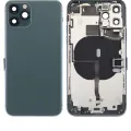 Back Housing W/ Small Components Pre-Installed For iPhone 11 Pro (No Logo) (Aftermarket Plus) (Midnight Green)