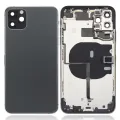 Back Housing W/ Small Components Pre-Installed For iPhone 11 Pro Max (No Logo) (Aftermarket Plus) (Space Gray)