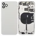 Back Housing W/ Small Components Pre-Installed For iPhone 11 Pro Max (No Logo) (Aftermarket Plus) (Silver)