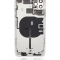 Back Housing W/ Small Components Pre-Installed For iPhone 11 Pro Max (No Logo) (Aftermarket Plus) (Silver)