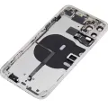 Back Housing W/ Small Components Pre-Installed For iPhone 11 Pro Max (No Logo) (Aftermarket Plus) (Silver)