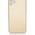 Back Housing W/ Small Components Pre-Installed For iPhone 11 Pro Max (No Logo) (Aftermarket Plus) (Gold)