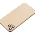 Back Housing W/ Small Components Pre-Installed For iPhone 11 Pro Max (No Logo) (Aftermarket Plus) (Gold)